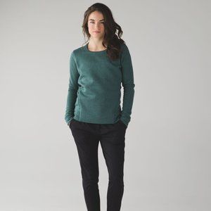 Lululemon NWT &go Endeavor Long Sleeve Heathered Deep Green - Size 12